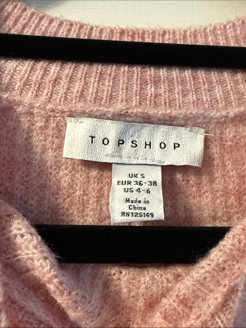 Topshop Blush Pink Ribbed Crewneck Sweater - Picture 3 of 7